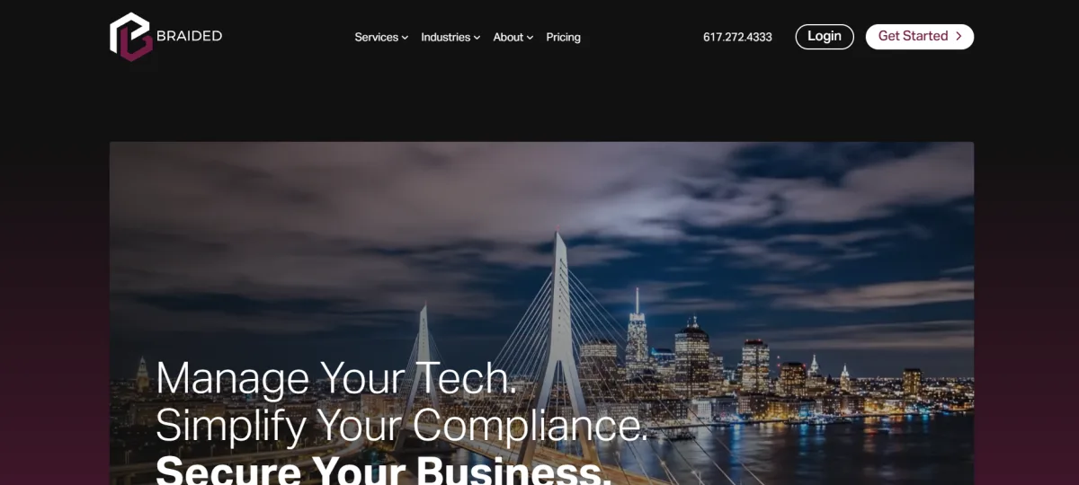 Braided Technologies compliance-first MSP homepage