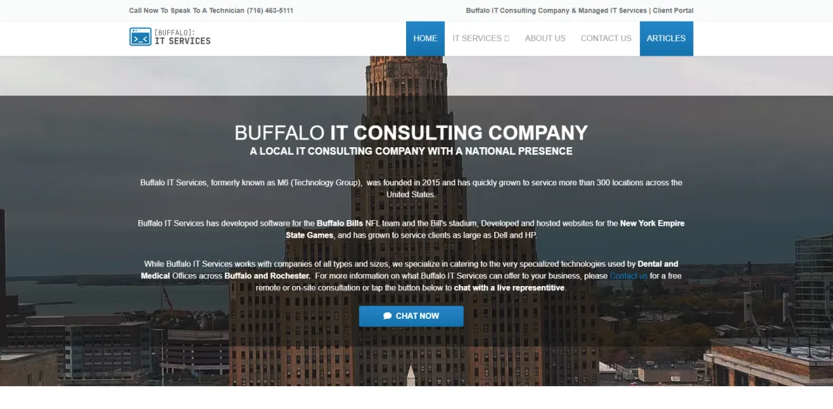 Buffalo IT Services IT consulting company homepage dental and medical offices