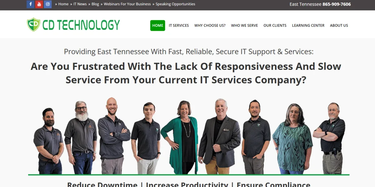 CD Technology homepage healthcare IT for small practices Knoxville, TN