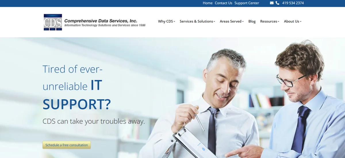 CDS EK Computer managed IT Toledo Ohio homepage