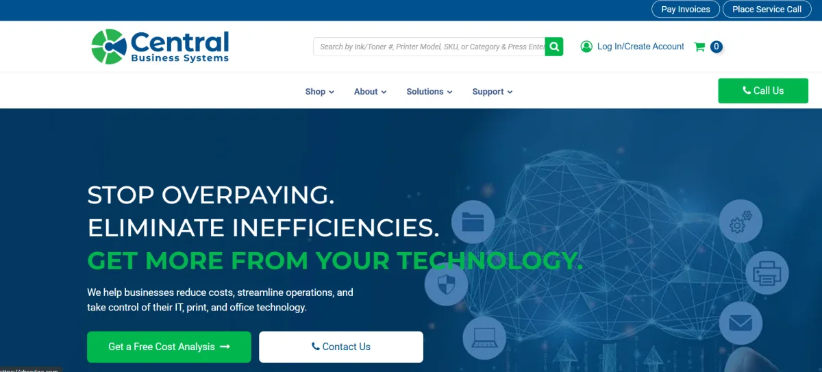 Central Business Systems managed IT higher education Lexington Kentucky homepage