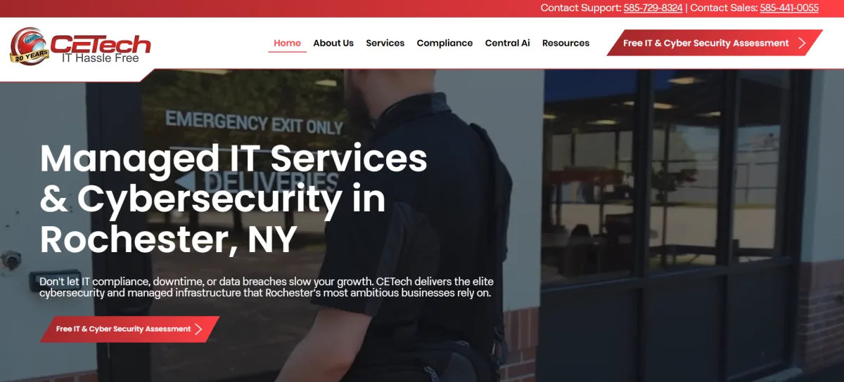 CETech managed IT manufacturing Rochester Buffalo Syracuse NY homepage