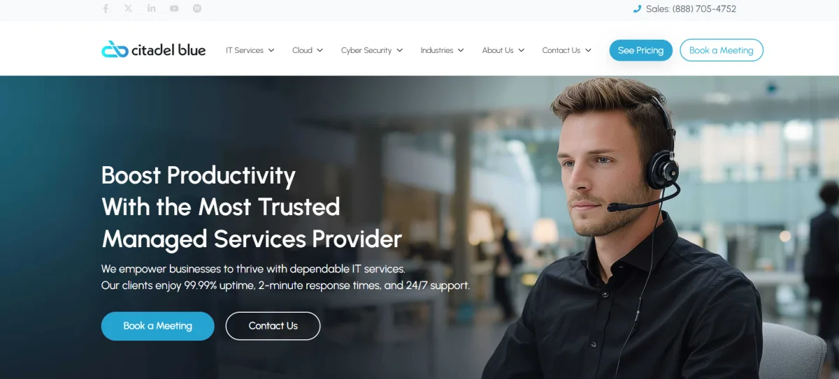 Citadel Blue legal law firm IT services West Hartford CT homepage