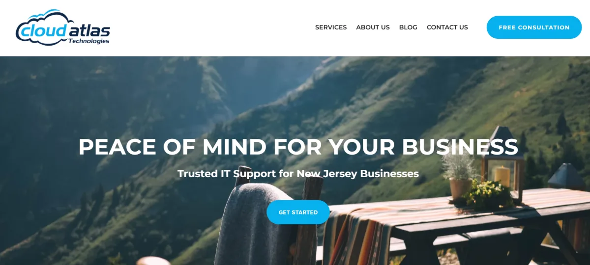 Cloud Atlas Technologies trusted IT support for New Jersey businesses homepage, Mercer County managed IT