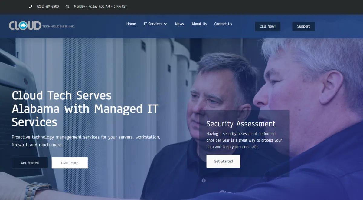 Cloud Technologies Inc managed IT services Birmingham Alabama — homepage