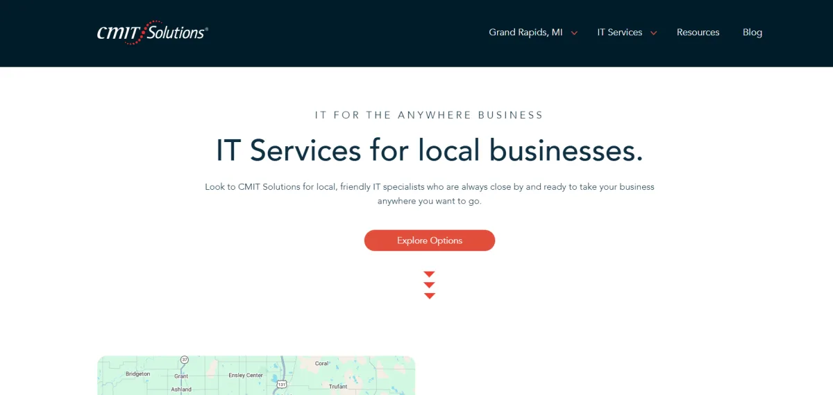 CMIT Solutions Grand Rapids HIPAA IT services homepage