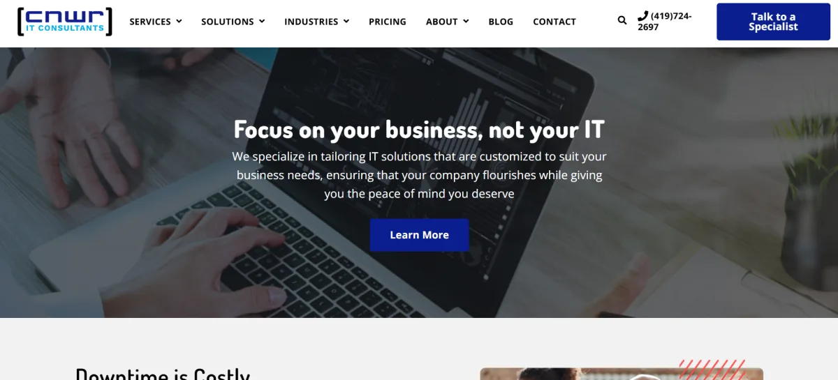 CNWR Inc managed IT services Toledo Ohio homepage