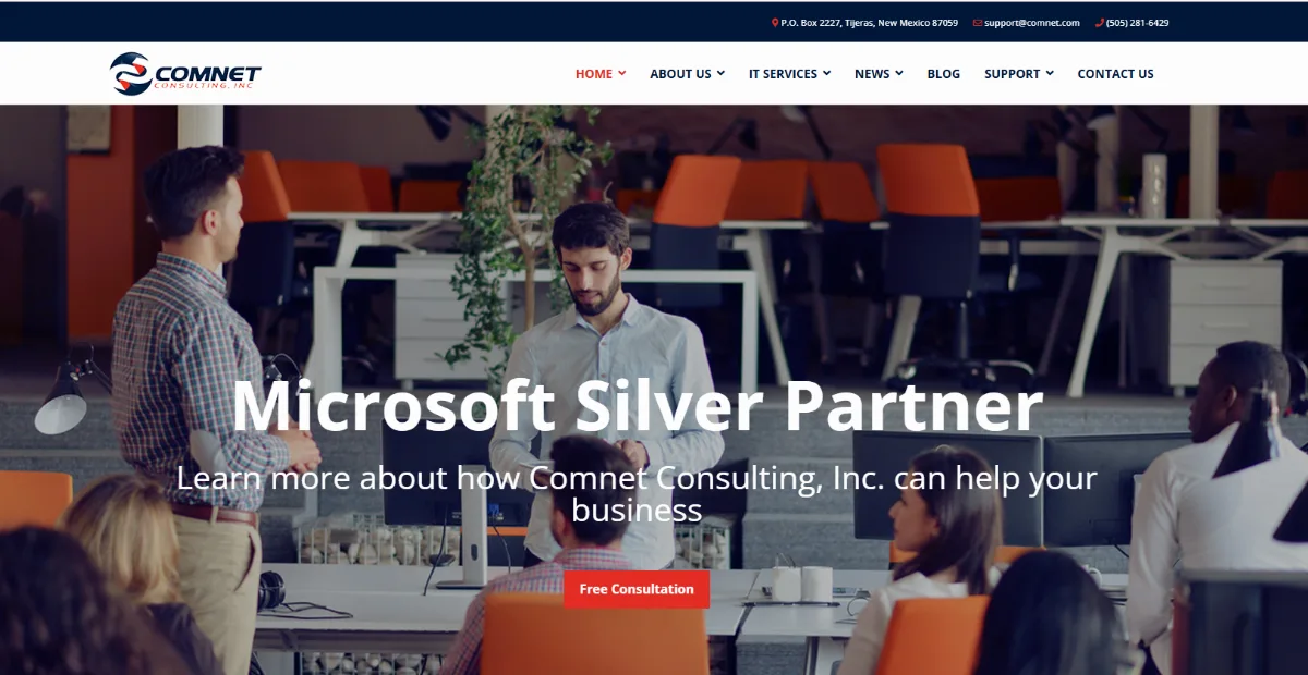 Comnet Consulting Albuquerque IT support manufacturing homepage