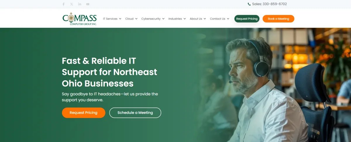 Compass Computer Group healthcare IT support Akron homepage