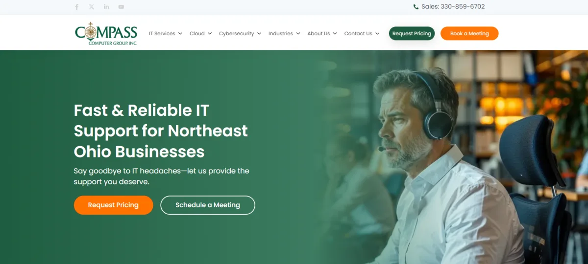 Compass Computer Group managed IT services Akron homepage
