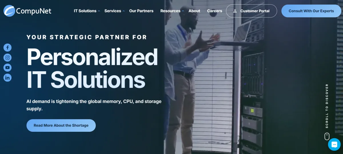 CompuNet enterprise IT Boise Idaho homepage