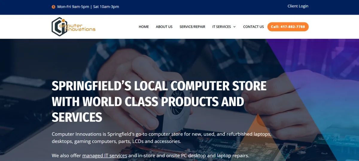 Computer Innovations Springfield Missouri computer store and IT services homepage