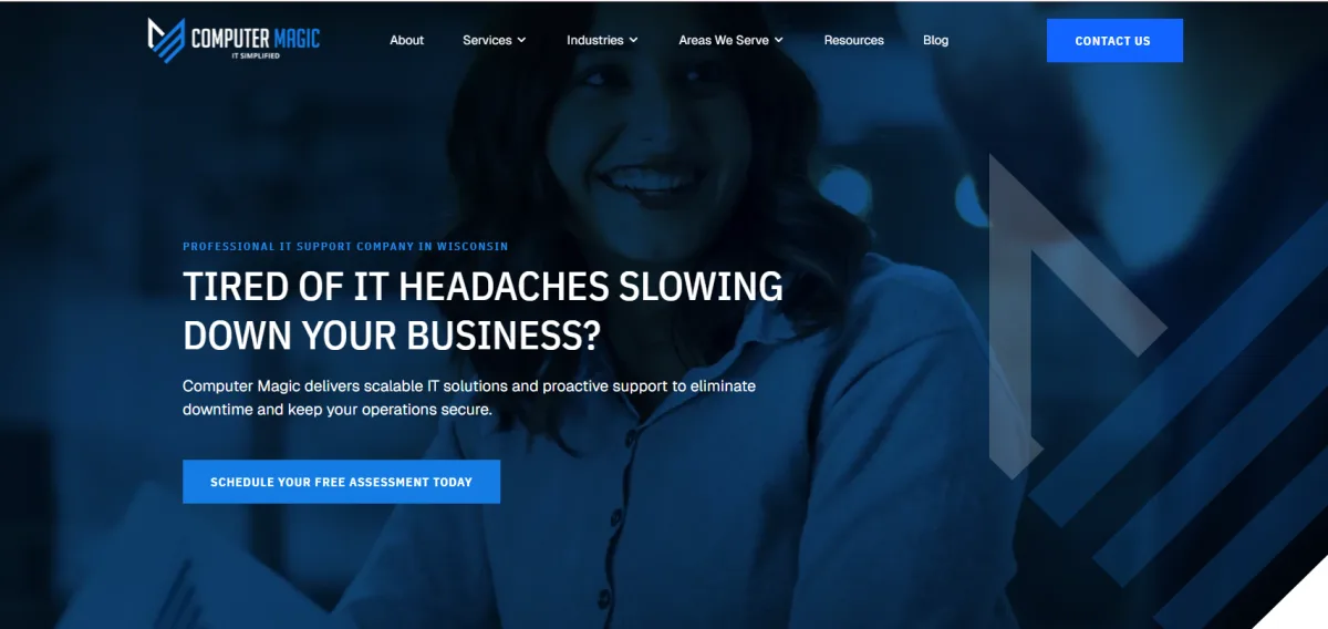 Computer Magic flat-rate managed IT homepage, Dane County Wisconsin