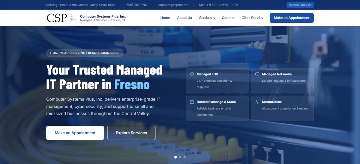 Computer Systems Plus managed IT Knoxville homepage