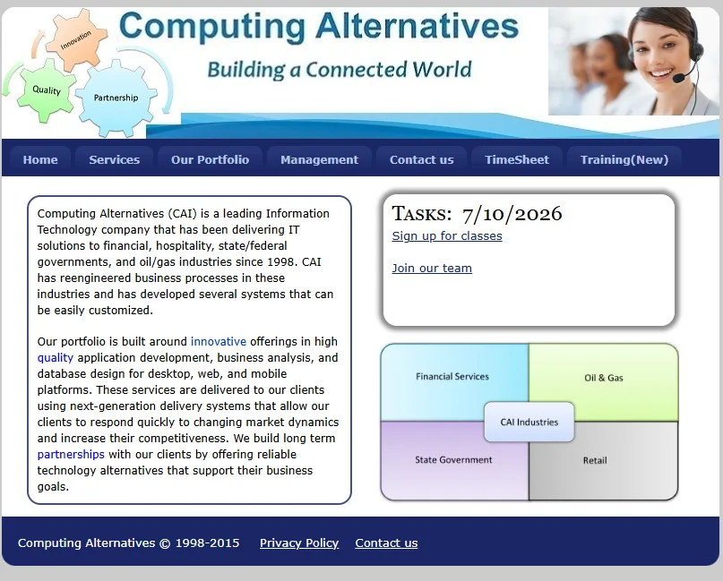 Computing Alternatives managed IT Anchorage oil gas homepage
