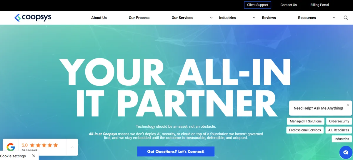 Cooperative Systems CoopSys managed IT Windsor CT homepage