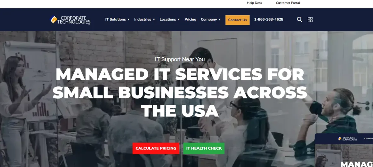 Corporate Technologies Iowa agriculture managed IT homepage