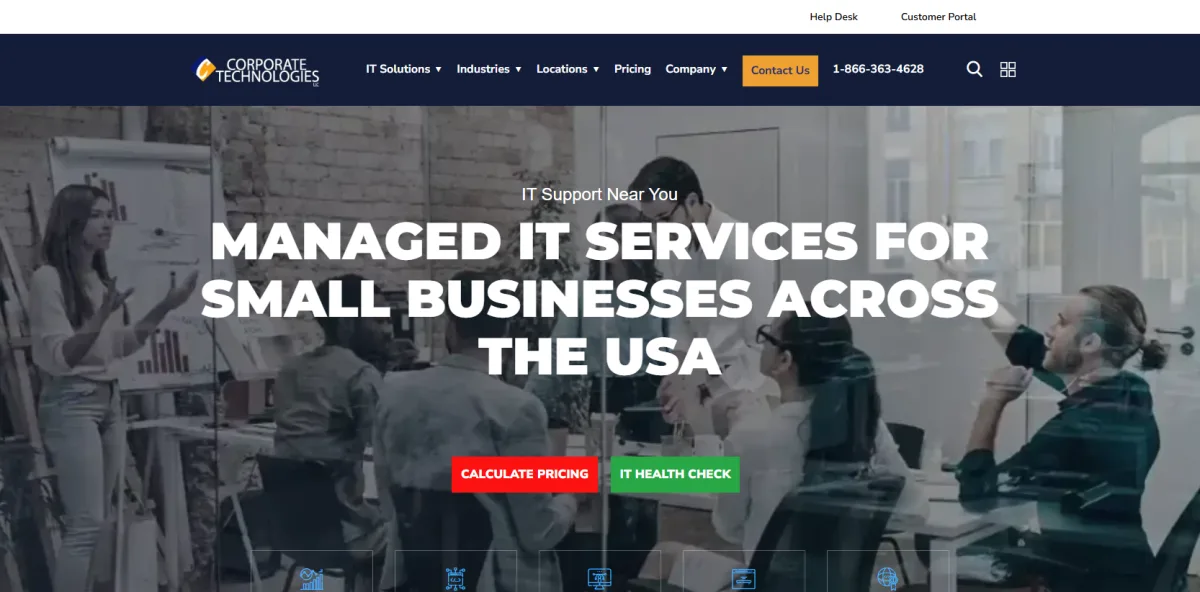 Corporate Technologies managed IT services Albuquerque homepage