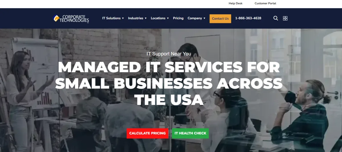 Corporate Technologies managed IT services Grand Rapids Ada Michigan homepage