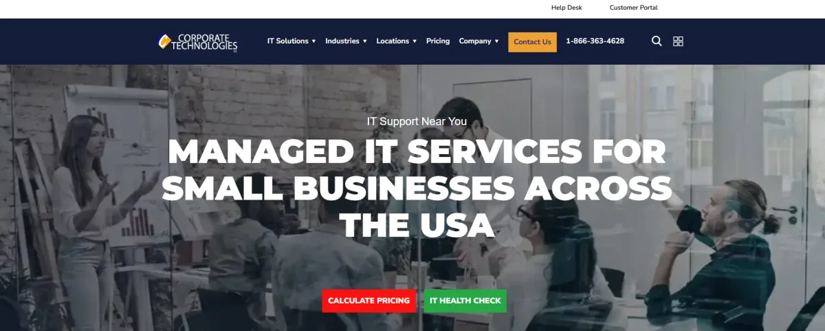 Corporate Technologies managed IT services Grand Rapids Michigan homepage
