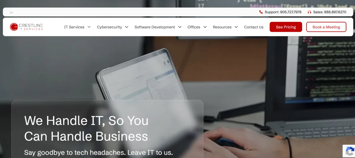 Crestline Technologies MSP and MSSP Knoxville homepage