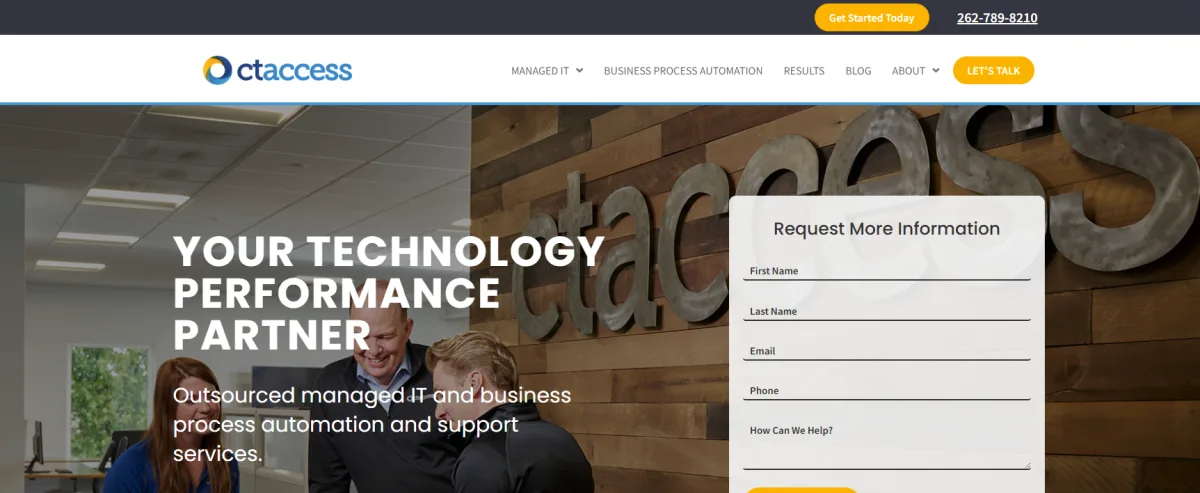 CTaccess managed IT services Madison WI document automation homepage