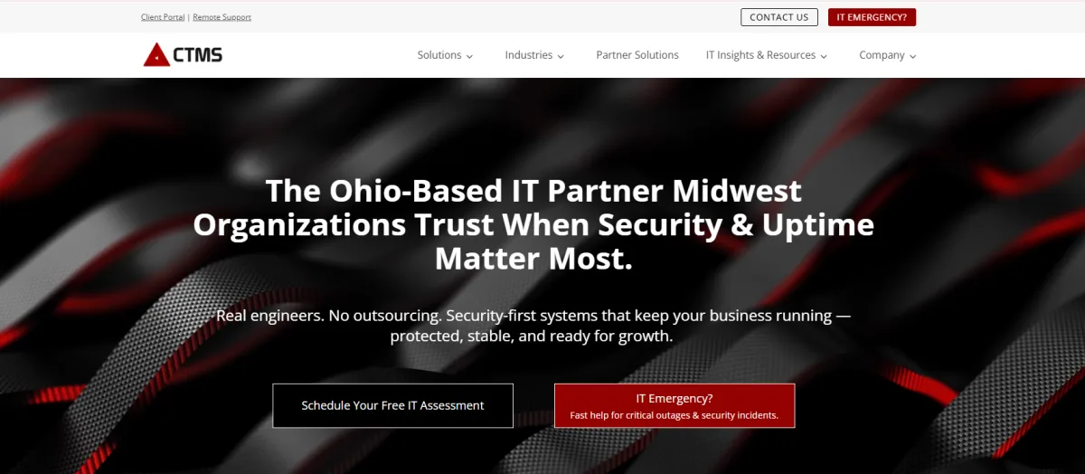 CTMS healthcare managed IT services Akron Ohio homepage