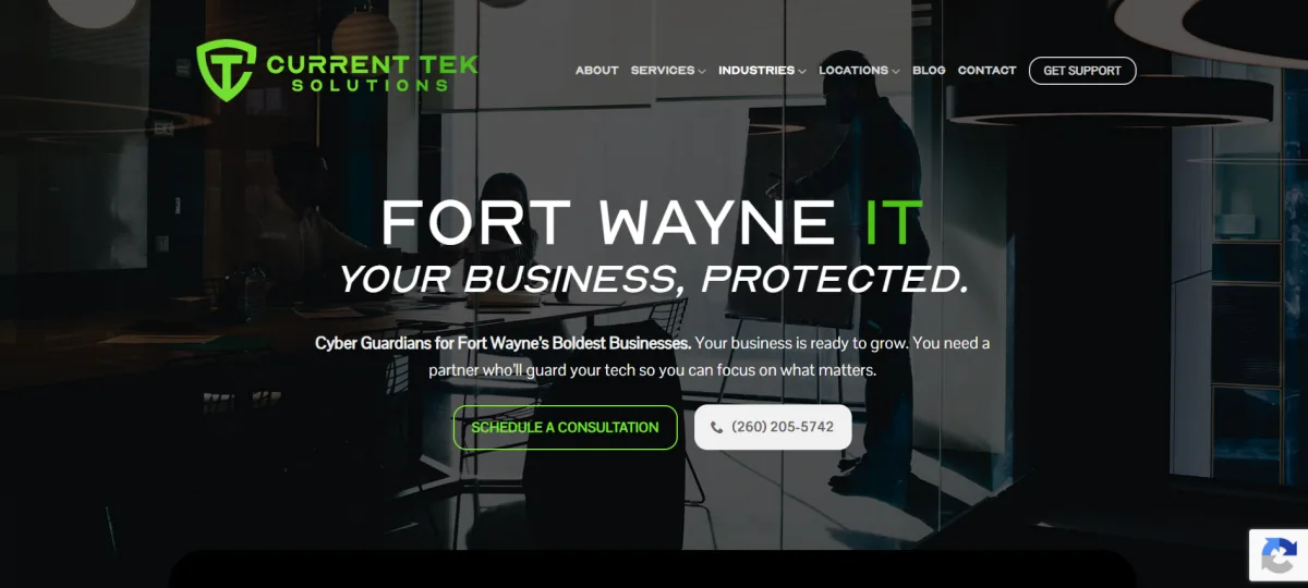 Current TEK Solutions managed IT and cybersecurity homepage