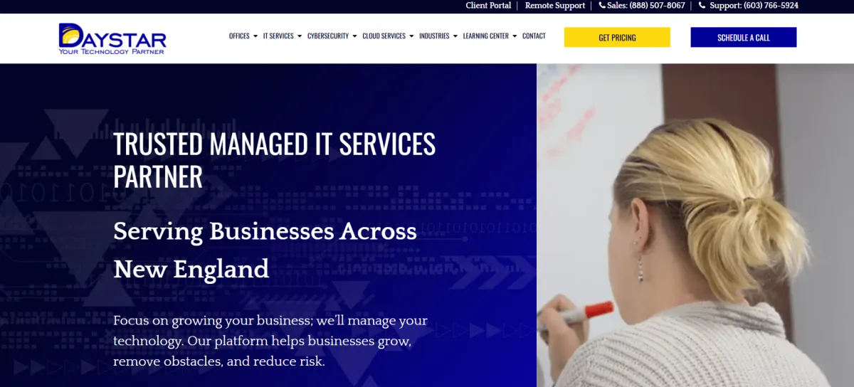 Daystar trusted managed IT services partner homepage serving New England, Newington NH