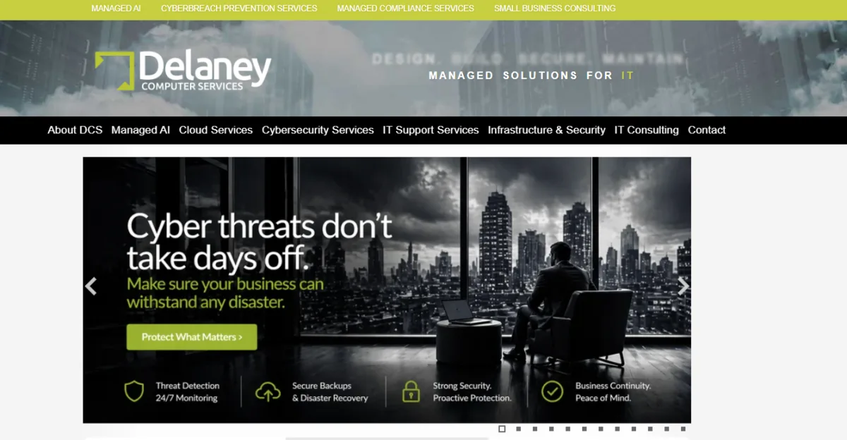 Delaney Computer Services Microsoft 365 and biotech compliance managed IT Mahwah NJ serving Rockland County homepage