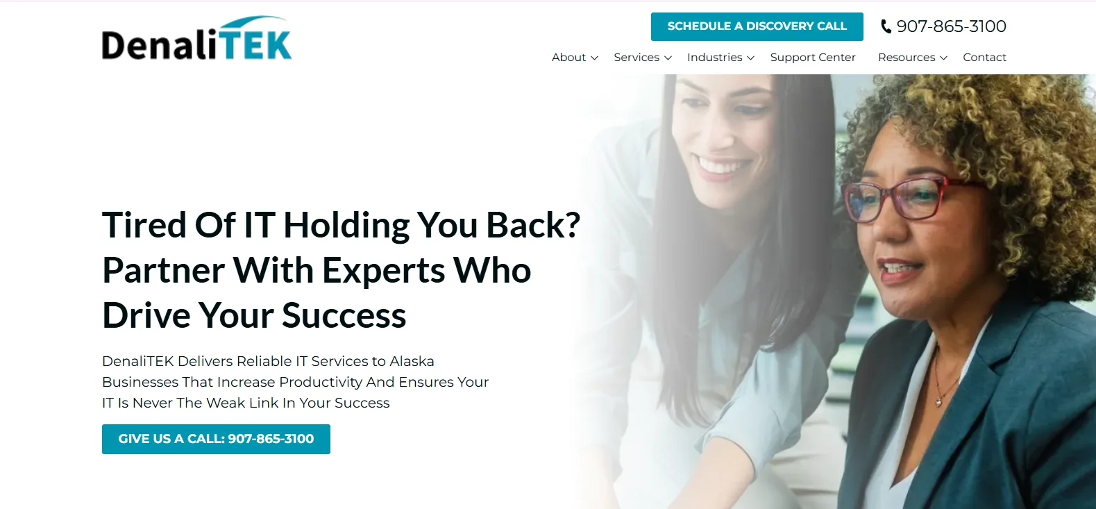 DenaliTEK managed IT for construction in Anchorage homepage