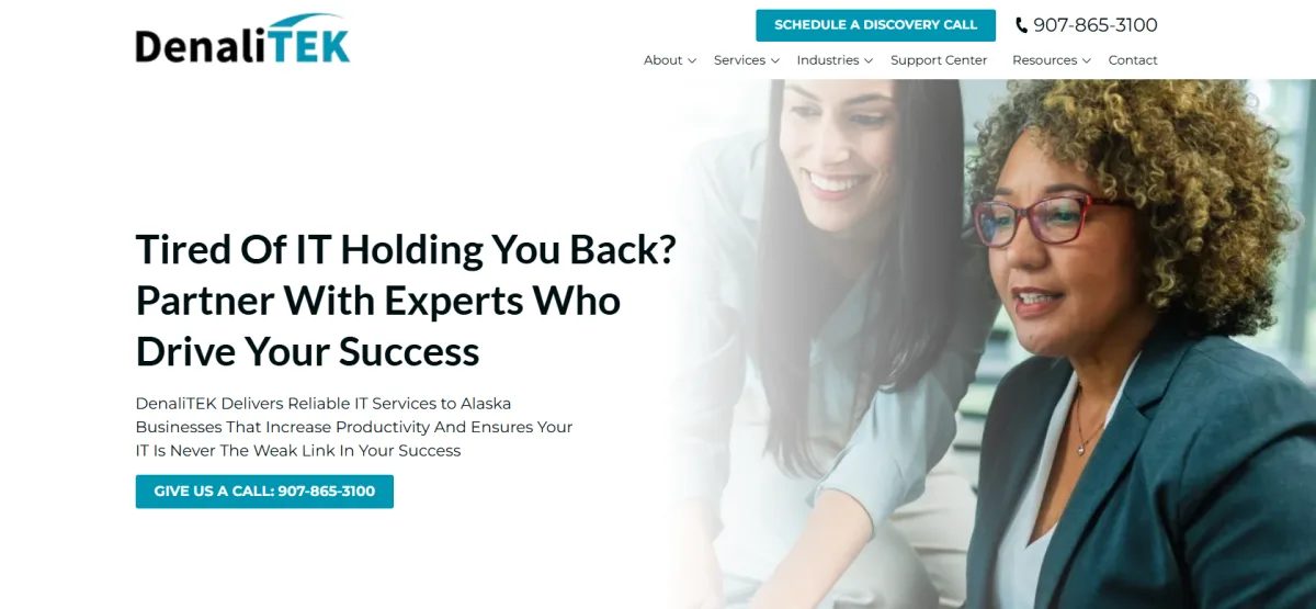 DenaliTEK managed IT services Alaska homepage