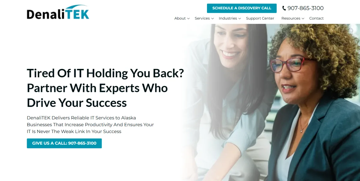 DenaliTEK managed IT services for professional services firms in Anchorage homepage