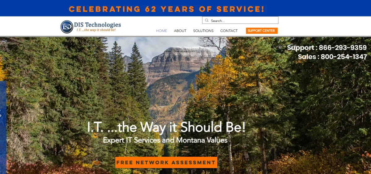 DIS Technologies Billings Montana IT services homepage