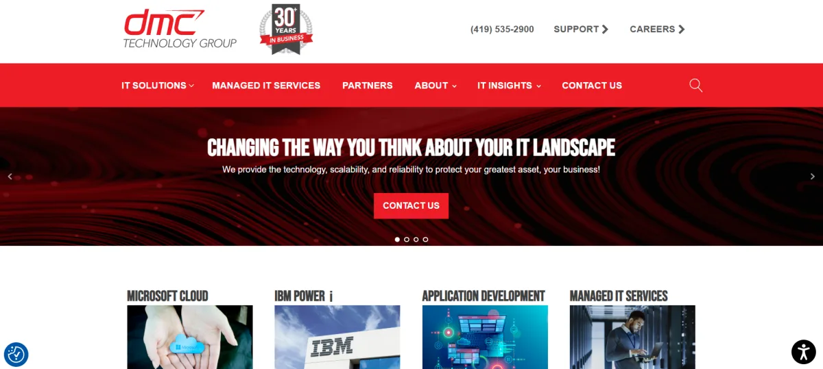 DMC Technology Group IT services Toledo Ohio homepage