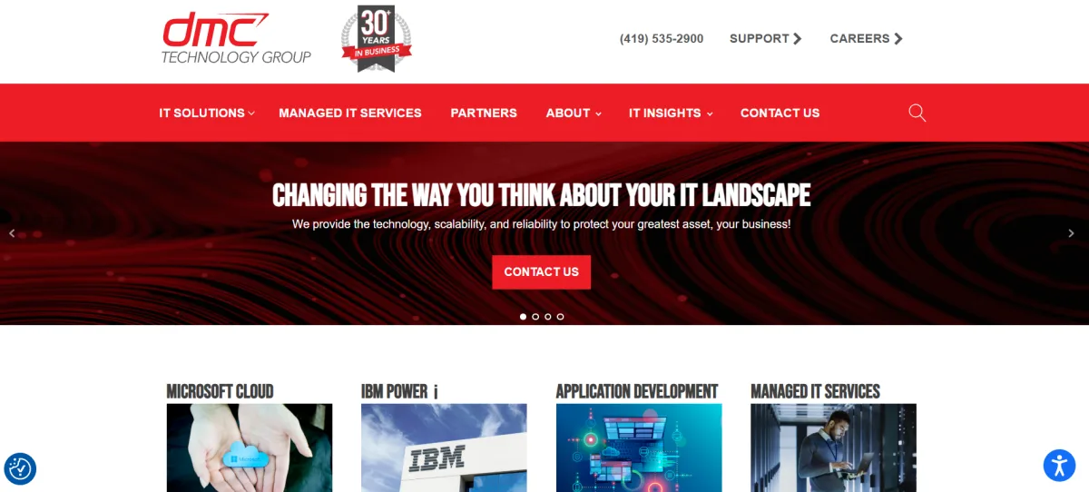 DMC Technology Group Toledo Ohio managed IT services homepage