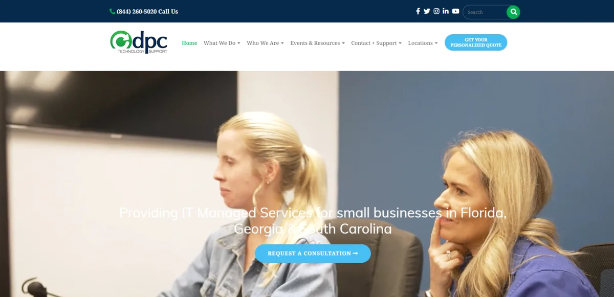 DPC Technology dental IT Savannah GA homepage