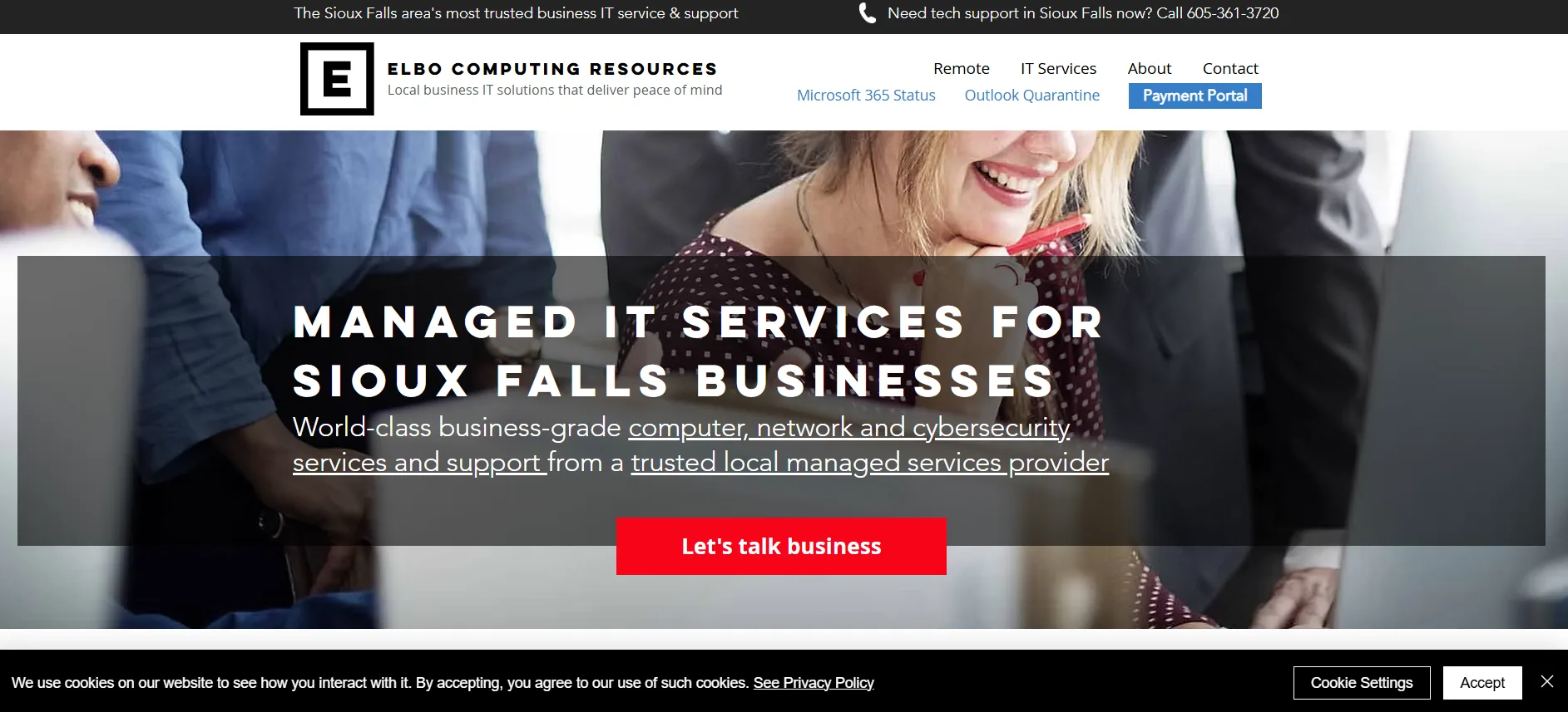 ELBO Computing Resources managed IT services Sioux Falls homepage
