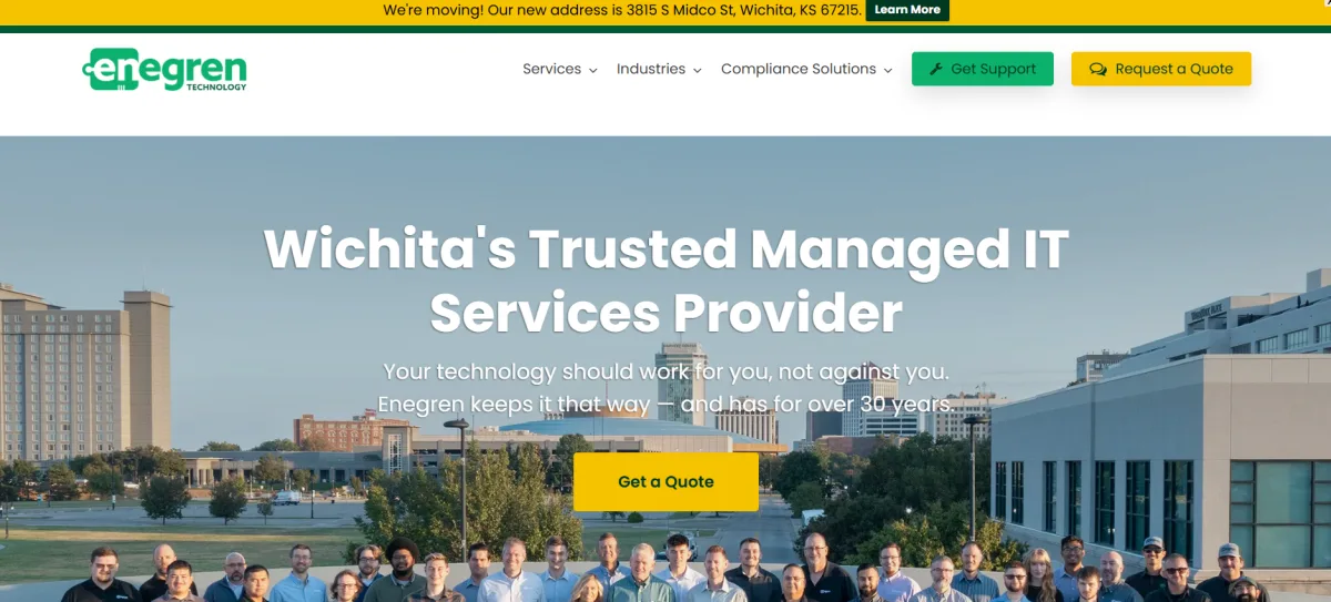 Enegren Technology Wichita managed IT services homepage