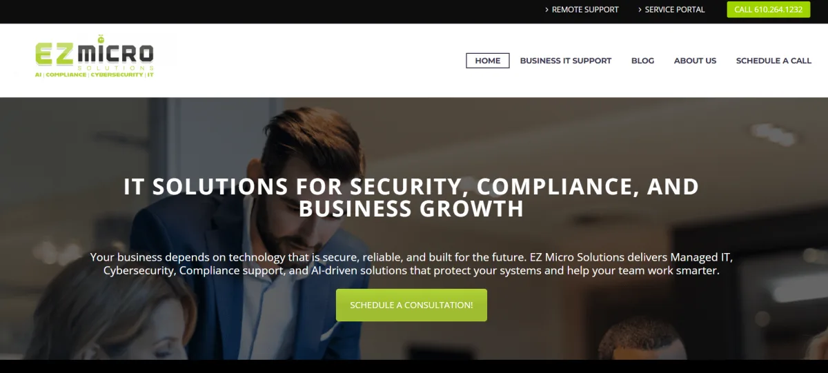 EZ Micro Solutions Lehigh Valley IT support - homepage