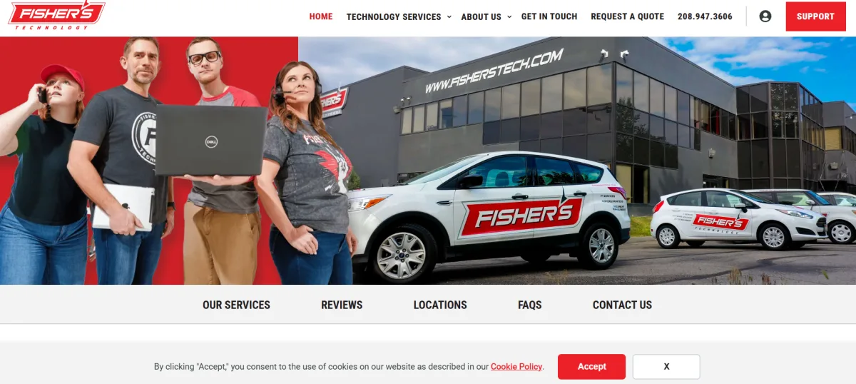 Fisher's Technology managed IT Boise Idaho homepage