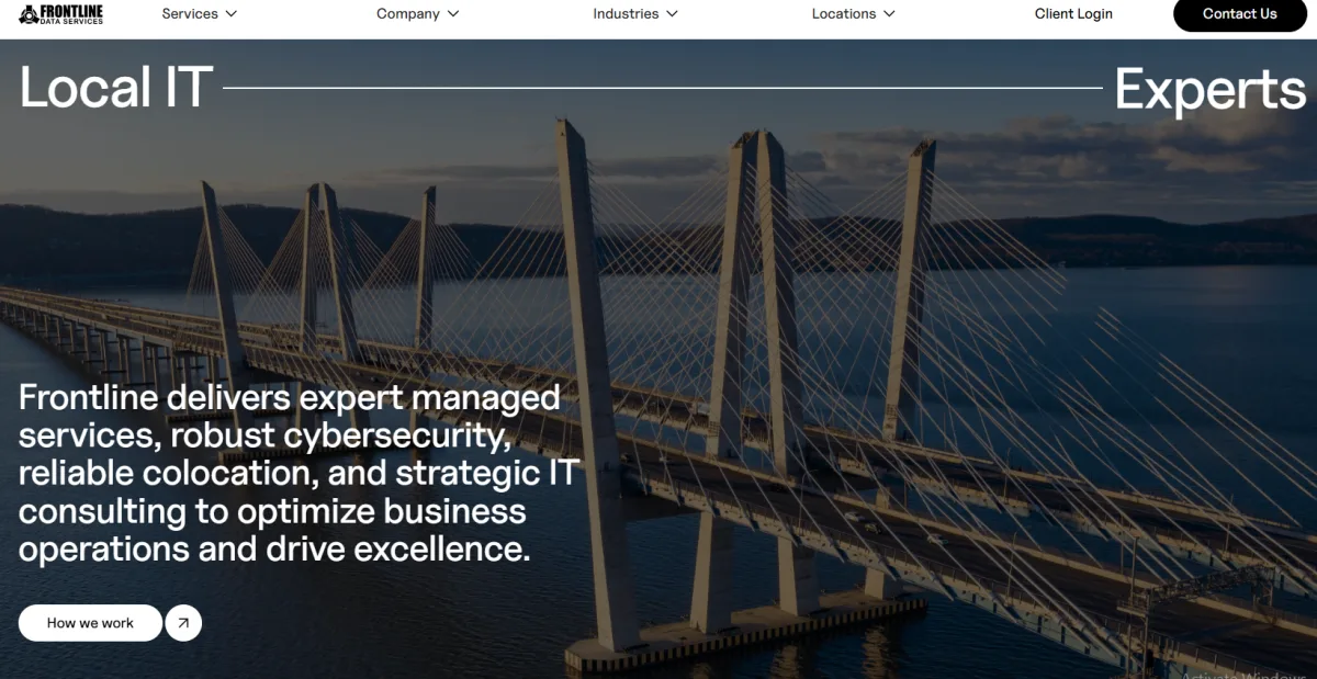 Frontline Data Services managed IT colocation Orangeburg Rockland County NY homepage