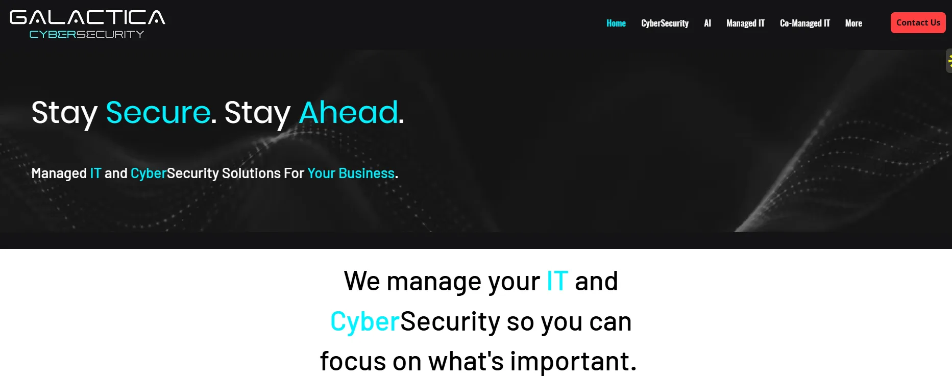Galactica CyberSecurity CMMC compliance partner Billings MT homepage