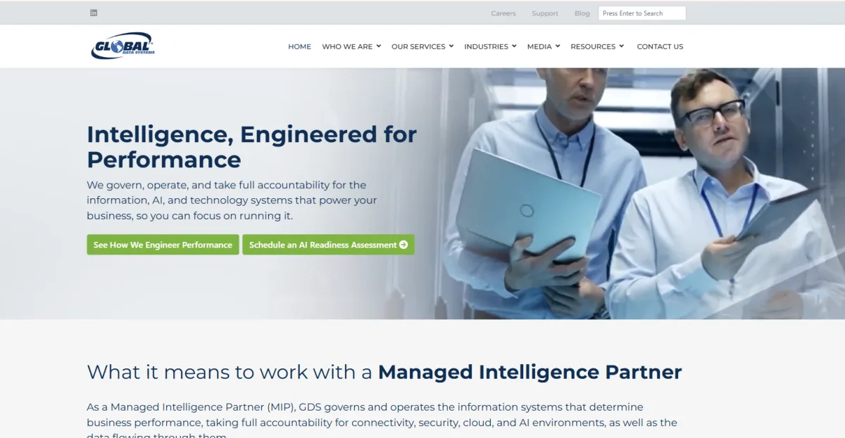 Global Data Systems oil gas IT services Louisiana homepage