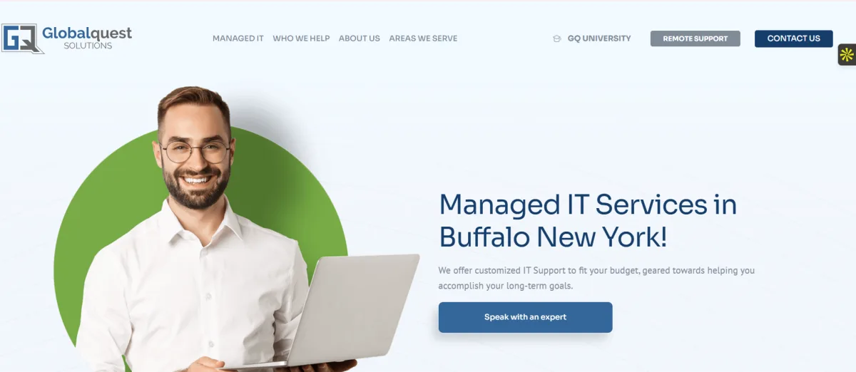 Globalquest Solutions IT support Buffalo NY financial services homepage