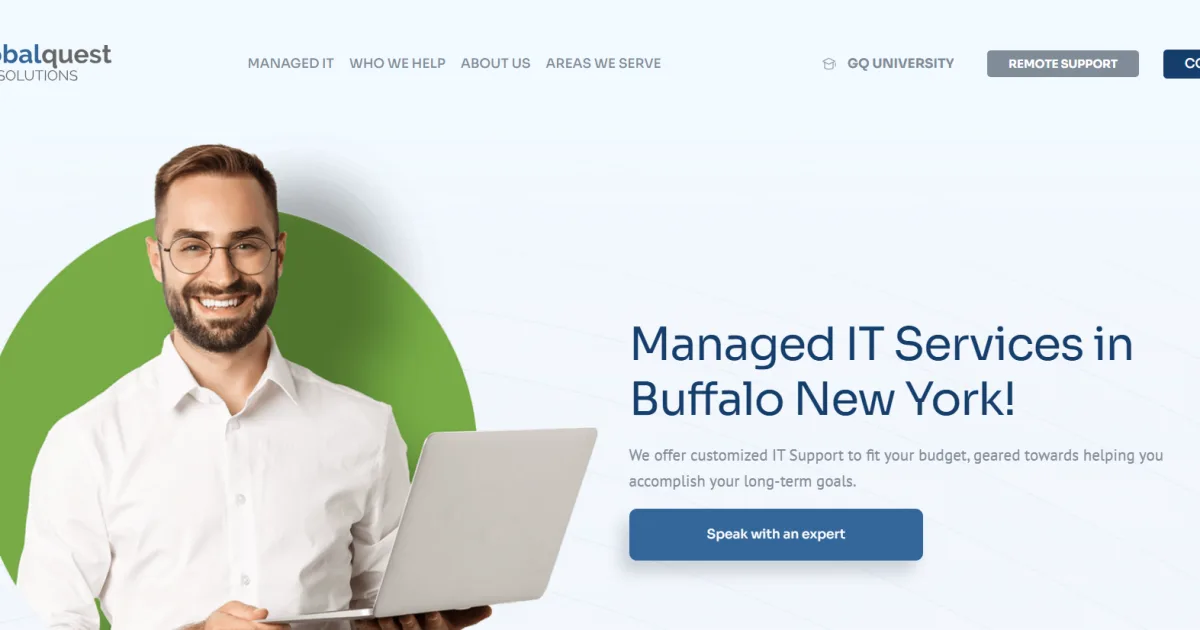 Globalquest Solutions managed IT services homepage Buffalo NY