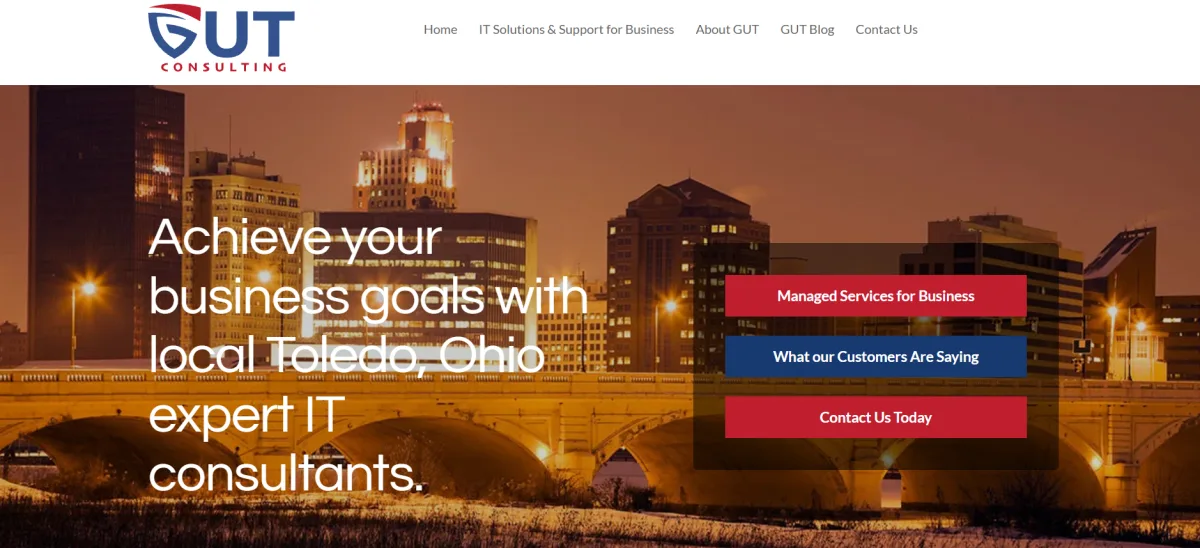 GUT Consulting Toledo Ohio IT services homepage