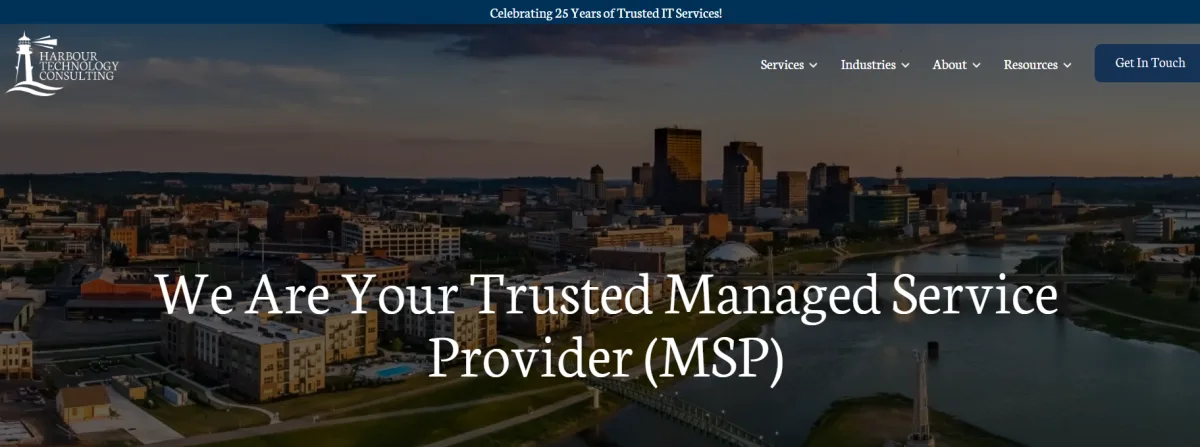 Harbour Technology Consulting managed IT Springboro Ohio homepage