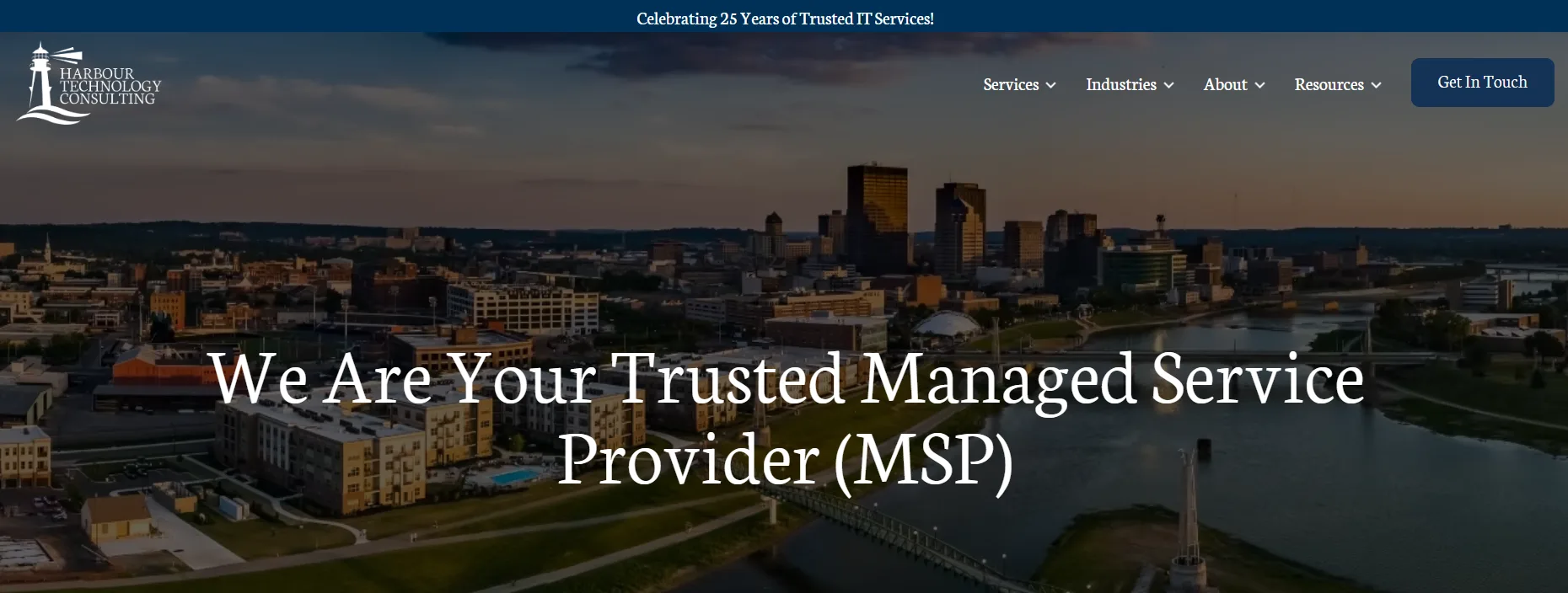 Harbour Technology Consulting managed IT Springboro Dayton homepage