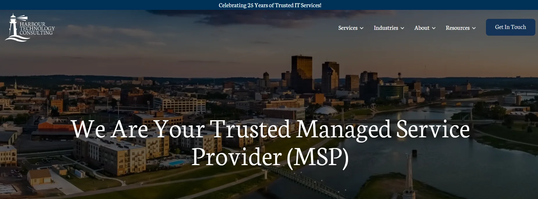 Harbour Technology Consulting MSP Springboro Dayton Ohio homepage